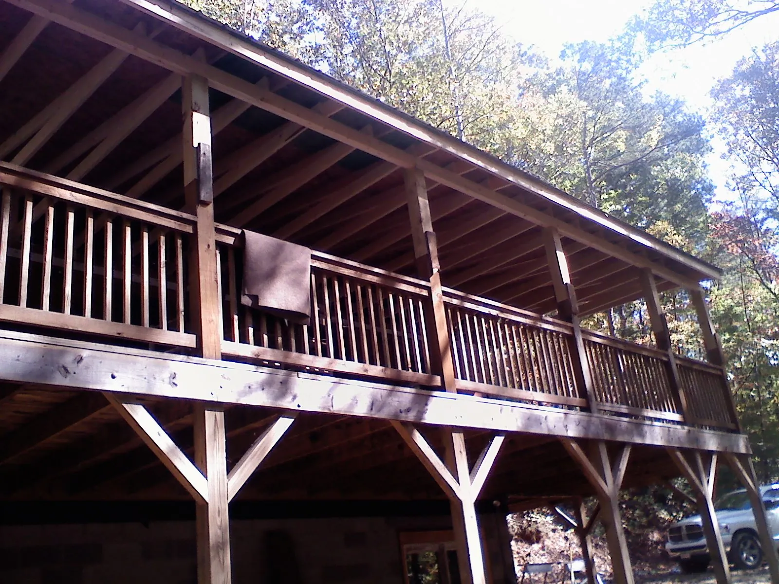 Timber framing under a new elevated porch and deck — Roof Leak Repair in Taftville by Roofing Brothers